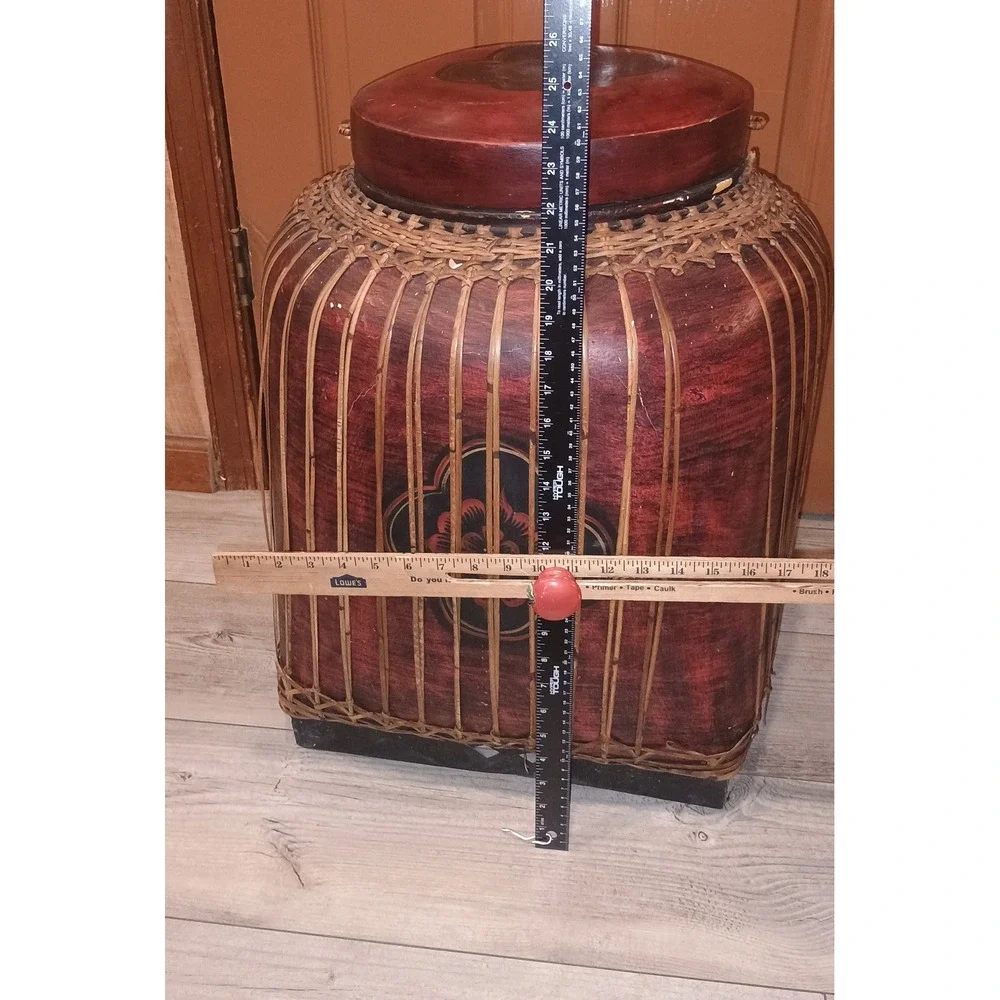 Burmese Chinese Home Decor 2️⃣4️⃣x1️⃣7️⃣Large Asian Woven Bamboo Storage Basket